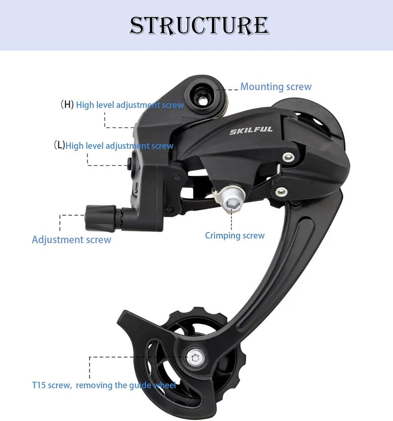 THALOUS Bicycle Rear Derailleur 6/7/8/9 Speed for MTB Mountain Bike Road Bike Direct Mount - Image 3